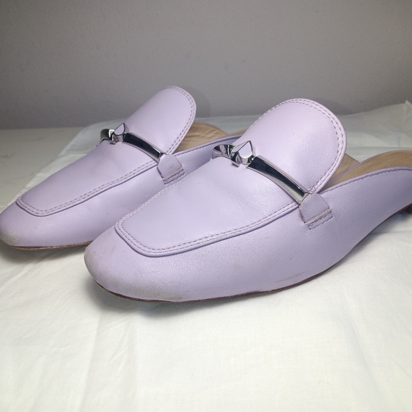 KATE SPADE NY LANA MULES LILAC LEATHER SZ 7.5 - Picture 8 of 16